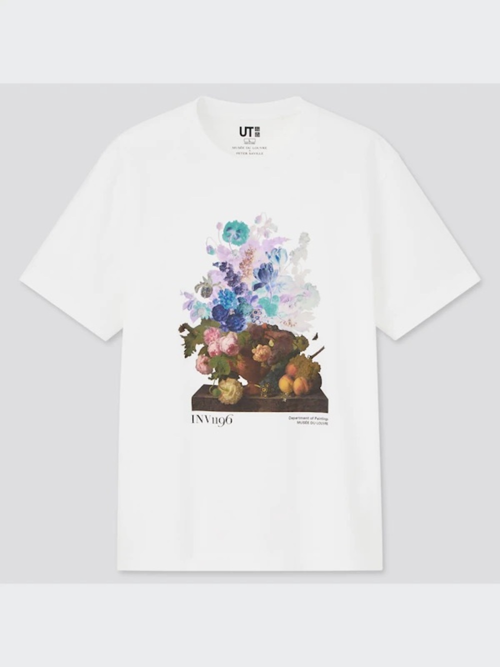 UT x Musee du Louvre x Peter Saville White Floral Still Tee Size XS